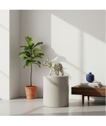 Figura de Elefante de Resina Decorativa - Estilo Floral Único