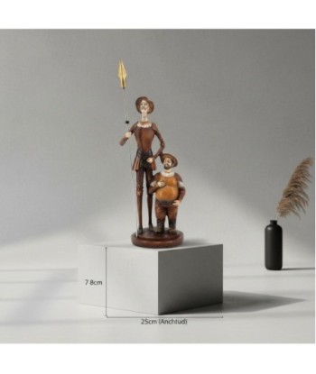 Figura Don Quijote y Sancho Panza de Resina, Estilo Clásico para Decoración