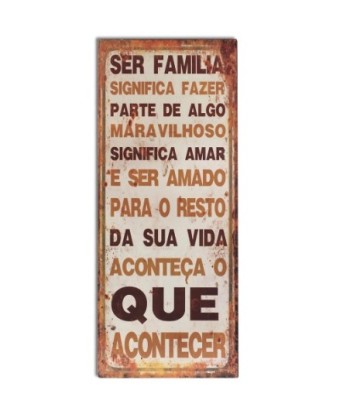 ORIGEN Home Decor Adornos pared portugues Placas Metal | Placa de Metal Marrón Rectangular - 50x20x1cm