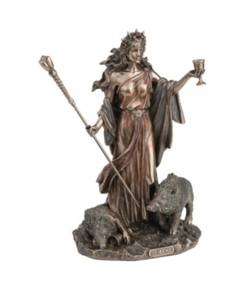 Figura Mitológica Circe de Resina con Estilo Clásico y Detalles Exquisitos