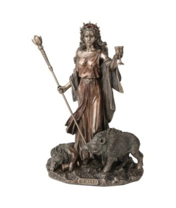 Figura Mitológica Circe de Resina con Estilo Clásico y Detalles Exquisitos