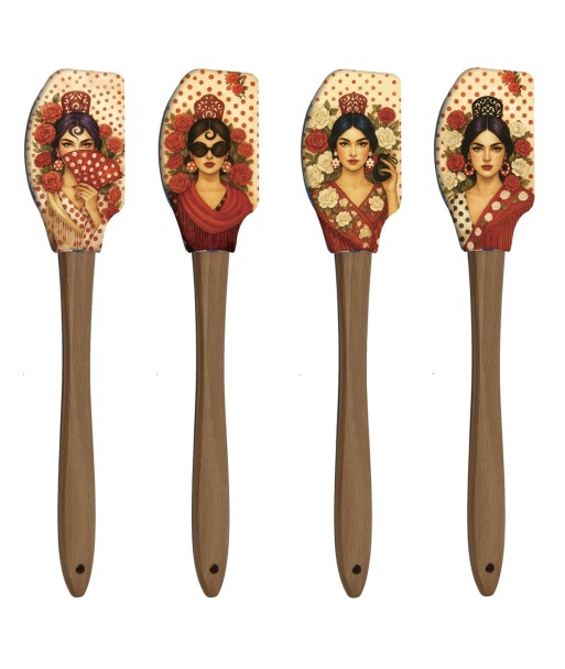 Espátula Flamenca Expositor de MDF y Silicona Alimentaria con Diseño Artístico
