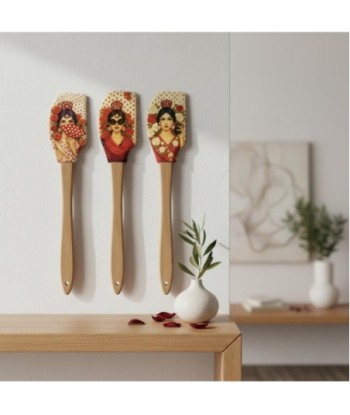 Espátula Flamenca Expositor de MDF y Silicona Alimentaria con Diseño Artístico