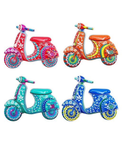 Imanes Decorativos Magnéticos en Resina - Scooter Colorido para Decoración