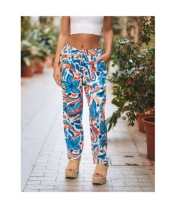 Pantalón Multicolor para Mujer - Ropa de Moda Isla Bonita Étnico - Pantalones Casual, Tiro Medio, 100% Algodón,