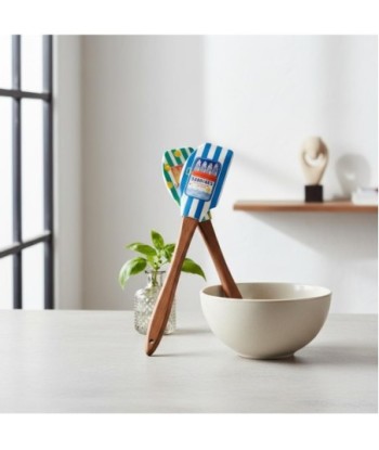 Espátula Sardinas Expositor de MDF y Silicona Alimentaria, Diseño Colorido, Ideal para Cocina