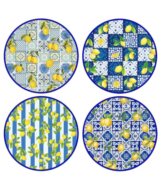 Posavasos de Cerámica con Diseño de Limones - Estilo Colorido y Moderno