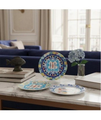 Plato Magnético Sardinas de Resina Color Azul - Decoración Única