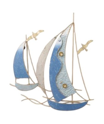 Adorno Pared Barcos de Metal - Diseño Náutico para Decoración