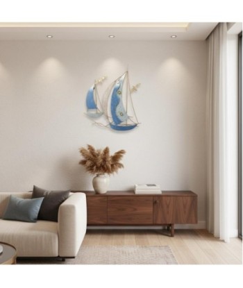 Adorno Pared Barcos de Metal - Diseño Náutico para Decoración