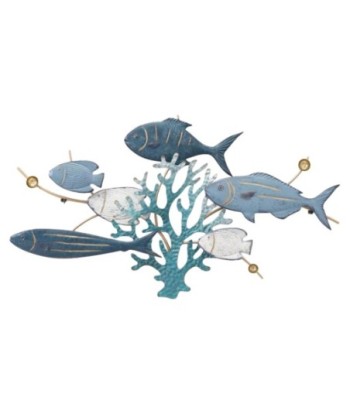 Adorno Pared Peces de Metal para Decoración Acuática en Estilo Marítimo