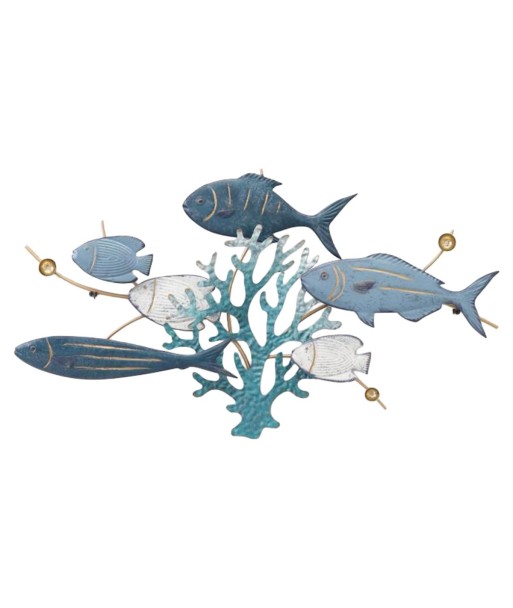 Adorno Pared Peces de Metal para Decoración Acuática en Estilo Marítimo