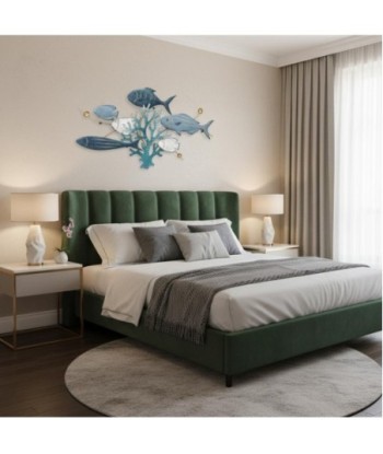 Adorno Pared Peces de Metal para Decoración Acuática en Estilo Marítimo