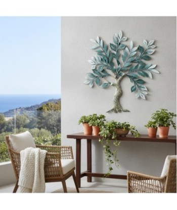 Adorno Pared Árbol de Metal Verde - Estilo Natural para Jardín