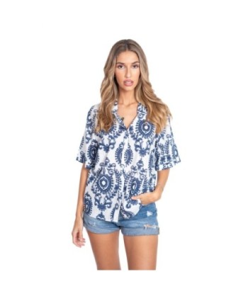 Camisa Multicolor Mujer de Algodón - Camisa Manga Larga Estampada, Ideal para Ocasiones Especiales y Uso Diario,