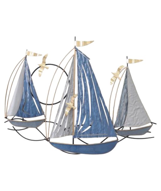 Adorno Pared Barcos de Metal - Estilo Náutico para Jardín