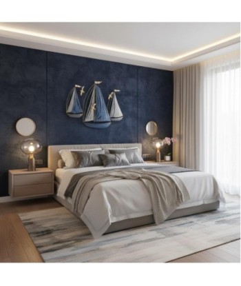 Adorno Pared Barcos de Metal - Estilo Náutico para Jardín