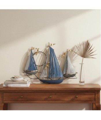 Adorno Pared Barcos de Metal - Estilo Náutico para Jardín