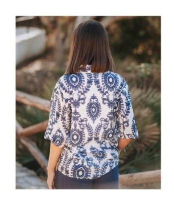 Camisa Multicolor Mujer de Algodón - Camisa Manga Larga Estampada, Ideal para Ocasiones Especiales y Uso Diario,