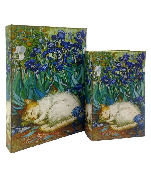 Caja Libro Gato 2U | MDF Forrado Poly | Estilo Artístico Ideal para Decorar