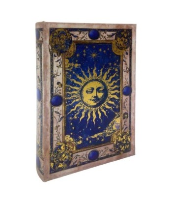 Caja Libro Sol de MDF Forrado Poly - Decoración Bohemia para el Hogar