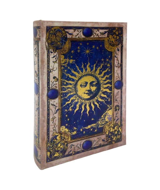 Caja Libro Sol de MDF Forrado Poly - Decoración Bohemia para el Hogar