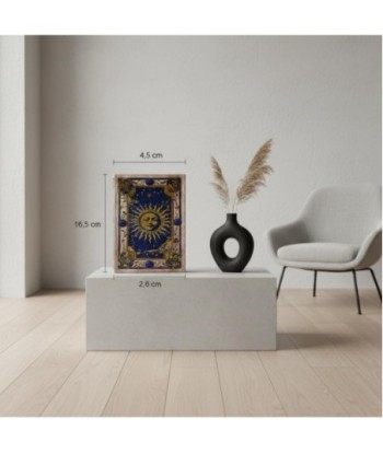 Caja Libro Sol de MDF Forrado Poly - Decoración Bohemia para el Hogar