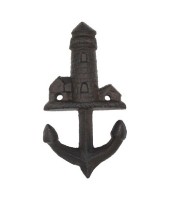 Percha Faro 1 Pomo de Hierro Colado - Estilo Náutico para Decoración