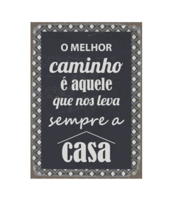 ORIGEN Home Decor Adornos pared portugues Placas Metal | Placa de Metal Negro Rectangular - 33x24x1cm