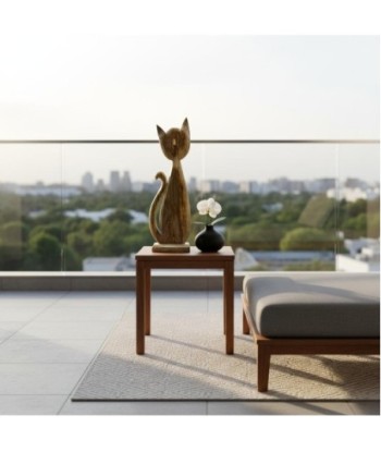 Figura de Gato de Madera - Estilo Original y Decorativo