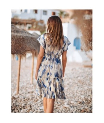 Vestido Corto Azul Mujer - Moda Isla Bonita Glam - Elegante Vestido de Fiesta para Ocasiones Especiales - Estilo