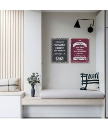 ORIGEN Home Decor Adornos pared portugues Placas Metal | Placa de Metal Negro Rectangular - 33x24x1cm