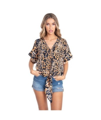 Camisa Mujer Azul Animal Print - Camisa Manga Larga Estilo Casual, Cierre Botón, Ideal para Ocasiones Especiales