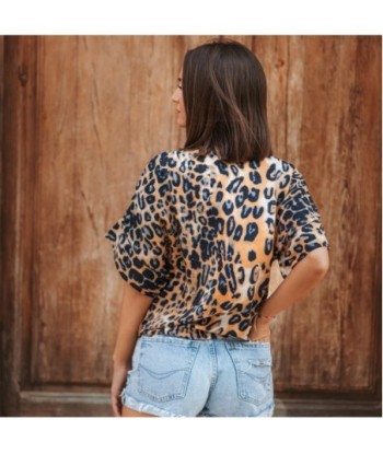 Camisa Mujer Azul Animal Print - Camisa Manga Larga Estilo Casual, Cierre Botón, Ideal para Ocasiones Especiales