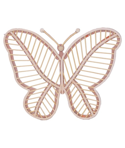 Adorno Pared Mariposa L de Palma y Hierba Marina | Estilo Natural y Elegante