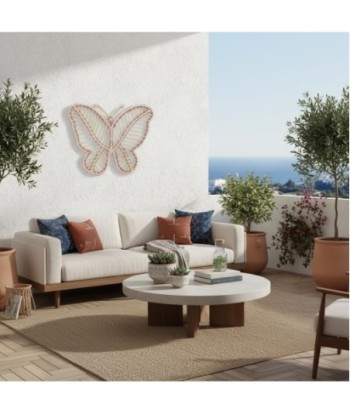 Adorno Pared Mariposa L de Palma y Hierba Marina | Estilo Natural y Elegante
