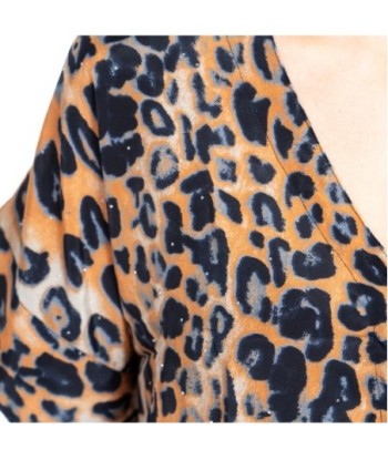 Camisa Mujer Azul Animal Print - Camisa Manga Larga Estilo Casual, Cierre Botón, Ideal para Ocasiones Especiales