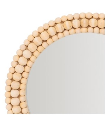 Espejo redondo de palma y hierba marina, estilo natural para decoración
