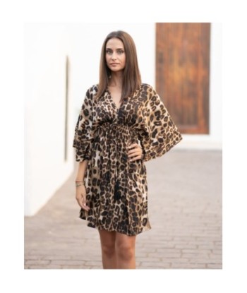 Vestido Corto Mujer Estampado Animal Print, Moda Elegante para Fiesta y Ocasiones Especiales, Ropa de Verano Multicolor