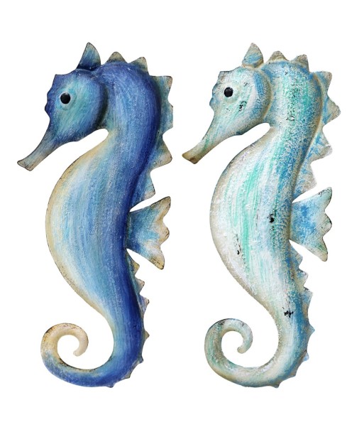 Figura Marinera Caballito 2U Metal con Acabado Azul y Verde