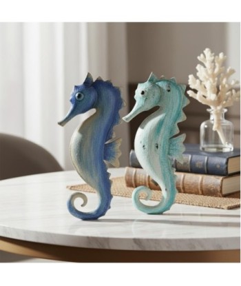 Figura Marinera Caballito 2U Metal con Acabado Azul y Verde