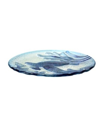 Plato Tortuga de Vidrio Decorativo en Estilo Marino