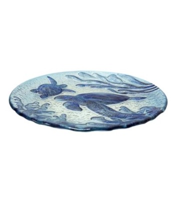 Plato Tortuga de Vidrio, Decoración Acuática Elegante