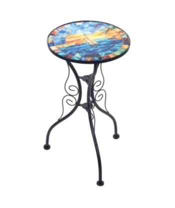 Mesa Barco de Metal Desmontable con Estilo Marítimo