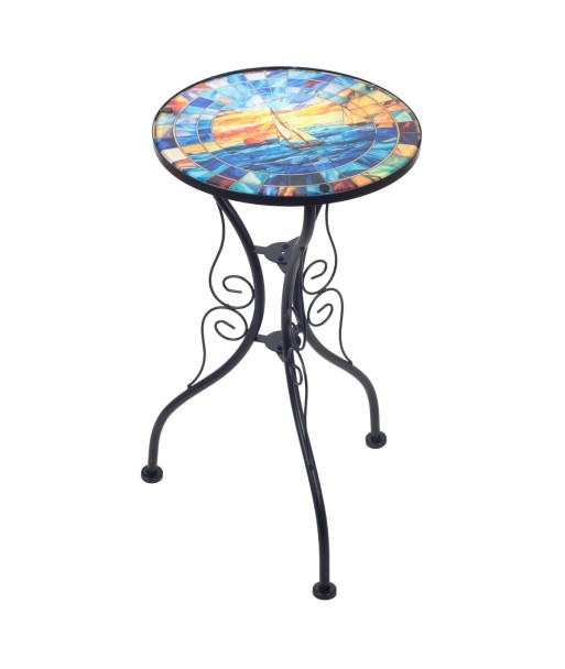 Mesa Barco de Metal Desmontable con Estilo Marítimo