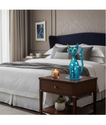 Portavelas Gato de Metal Estilo Moderno para Decoración del Hogar