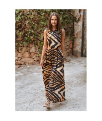 Vestido Largo Midi Rosa Estampado Animal Print para Mujer - Moda Elegante y Versátil para Ocasiones Especiales