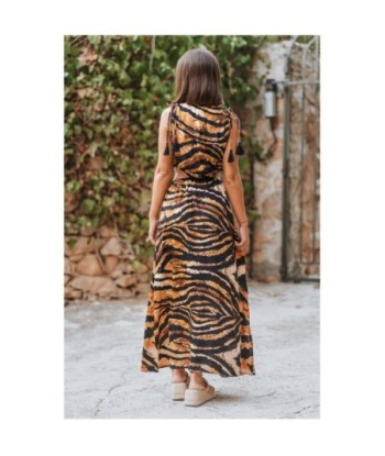 Vestido Largo Midi Rosa Estampado Animal Print para Mujer - Moda Elegante y Versátil para Ocasiones Especiales