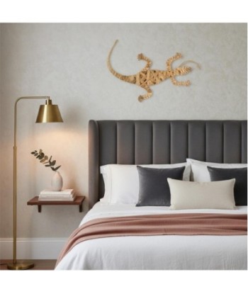 Adorno Pared Lagarto de Paja de Trigo - Decoración Natural para Jardín