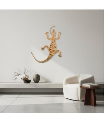 Adorno Pared Lagarto de Paja de Trigo - Decoración Natural para Jardín
